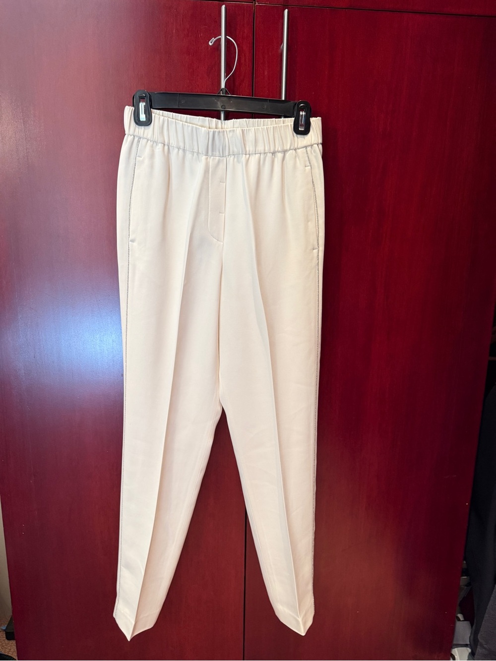 Pedro Cream Elastic-Waist Trousers